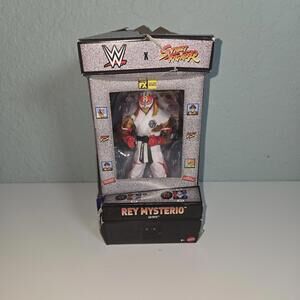 NIB WWE Elite X Street Fighter Rey Mysterio As Ryu Action Figure Wave 1 READ